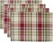 Fall & Thanksgiving Dining Table Décor Reusable Cotton Fabric, Placemat Set(Rustic Homespun Plaid)